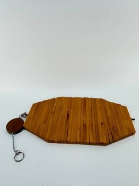 Vintage Wooden Folding Trivet Hot Plate Expandable Wood Kitchen
